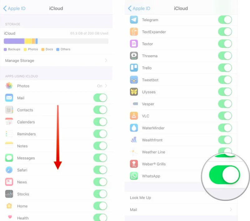 Turn on iCloud access to proceed ahead