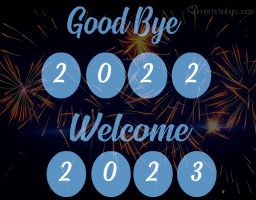 Bye Bye 2022 And Say Welcome 2023 GIF, Animation & 3D Images Free Download  - AMJ