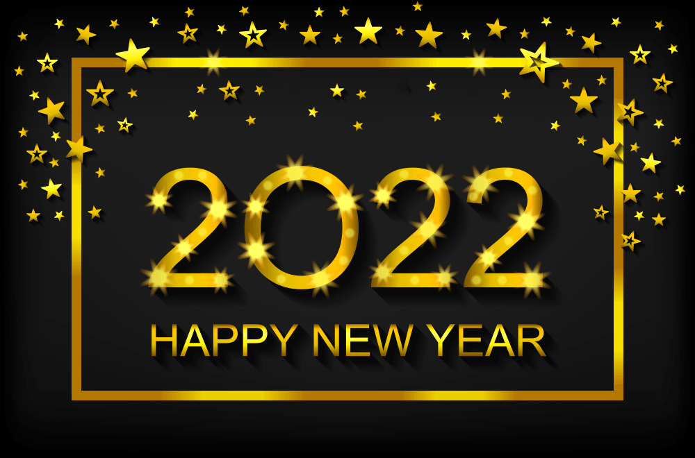 Happy New Year 2022 GIF, Animation & 3D Glitters for Whatsapp & Facebook