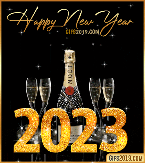 Happy New Year 2023 3D GIF