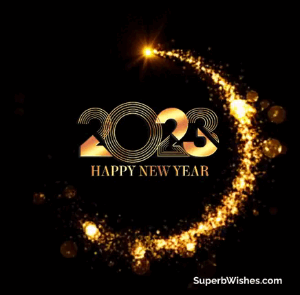 Happy New Year 2023 GIF, Animation & 3D Glitters for Whatsapp & Facebook