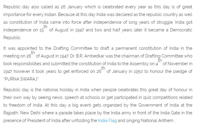 Republic Day Essay in English (200 words) 