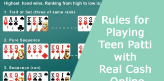 Rules for Playing Teen Patti with Real Cash Online