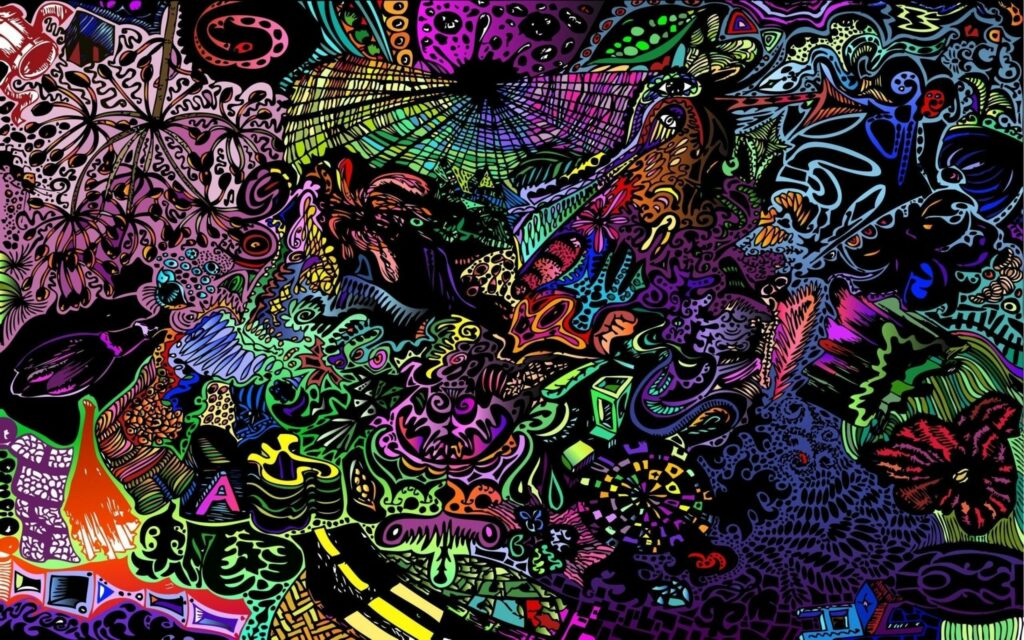 Download Trippy Dark Aesthetic Wallpaper