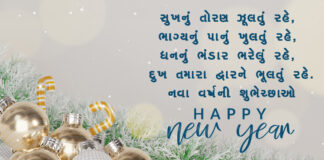 Happy New Year 2025 Wishes, Messages, Quotes, Shayari & Status with HD Images in Gujarati Happy New Year Wishes in Gujarati