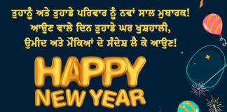 Happy New Year Wishes in Punjabi