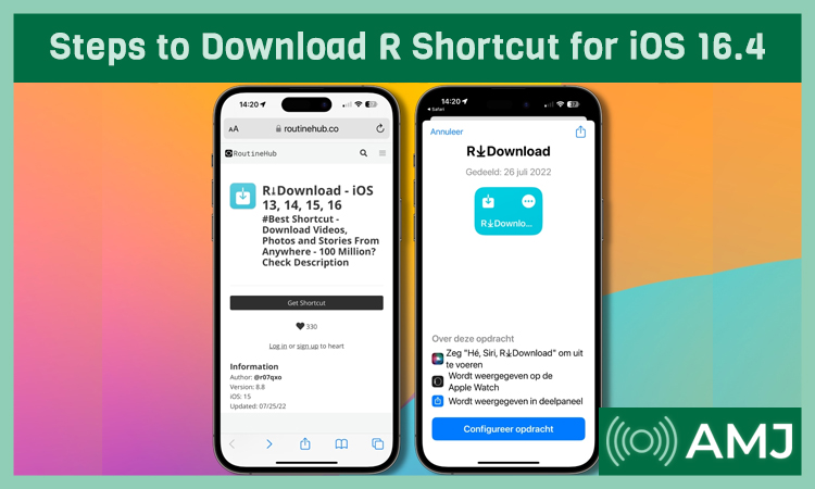 Steps to Download R Shortcut for iOS 16.4