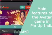 Main features of the Avatar game in Pin Up India