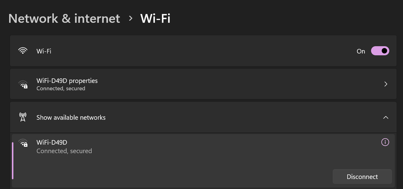 Check Wi-Fi Connection