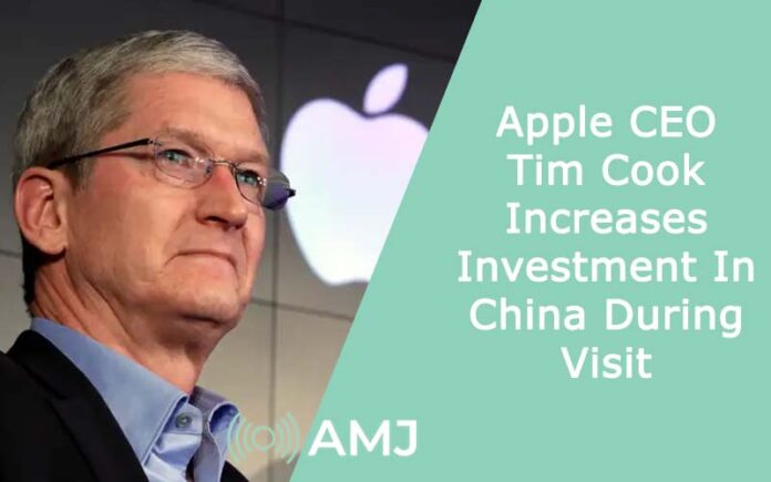 Apple CEO Tim Cook Increases Investment In China During Visit