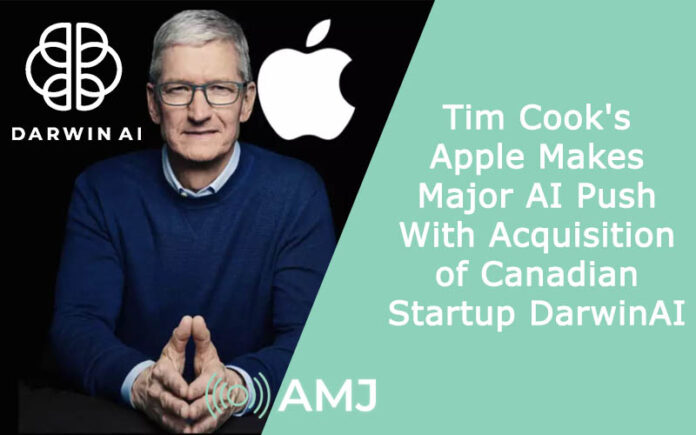 Tim Cook's Apple Makes Major AI Push With Acquisition of Canadian Startup DarwinAI