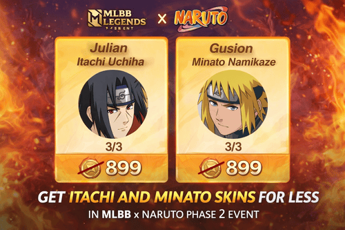 Get Itachi and Minato Skins for Less in MLBB x Naruto Phase 2 Event