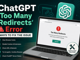ChatGPT ‘Too Many Redirects’ Error