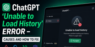 ChatGPT ‘Unable to Load History’ Error